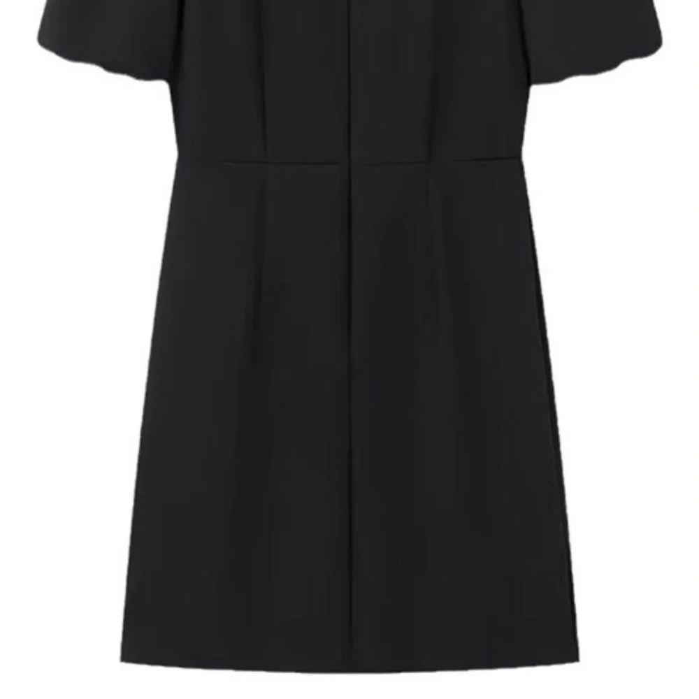 BLACK BOW DETAIL MINI DRESS - Picture 10 of 11